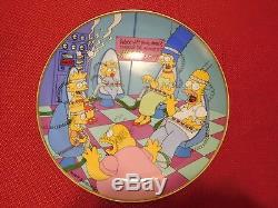 LOT OF 6 Simpsons limited edition Porcelain Plate Set Franklin Mint