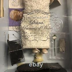 Lady Diana Princess Of Wales Porcelain Doll Franklin Mint NIB With COA F2-8