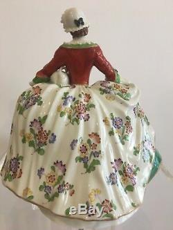 Lady Of The Order Of The Pugs Dresden Porcelain Figurine