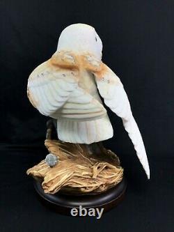 Large 10 Franklin Mint Porcelain Figurine The Barn Owl George McMonigle