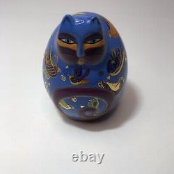 Laurel Burch Porcelain Cat Egg Figurines Named and Numbered Lot Of 6