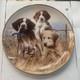 Limited Edition Porcelain Round Collector Plate Dogs Theme, Multicolor