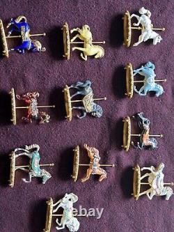 Lot 11 Vintage Franklin Mint World Carousel Horses Statue, titled Black Bisque