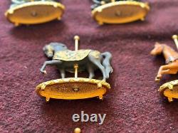 Lot 11 Vintage Franklin Mint World Carousel Horses Statue, titled Black Bisque