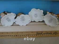 Lot 13 Franklin Mint ALMOST ANGELS Child Angel Porcelain Figurines Wall Cabinet