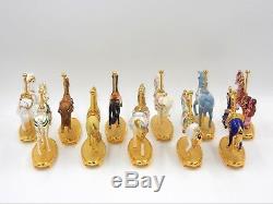 Lot Of 11 Franklin Mint World Of Carousel Horse Porcelain Figurine Sculptures