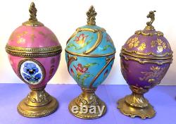 Lot Of 6 House Of Faberge Musical Eggs Music Boxes Franklin Mint