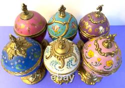 Lot Of 6 House Of Faberge Musical Eggs Music Boxes Franklin Mint