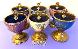 Lot Of 6 House Of Faberge Musical Eggs Music Boxes Franklin Mint