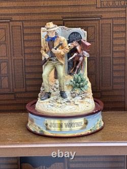 Lot Set Of 8 John Wayne Franklin Mint Hand Painted Sculptures Figures Display