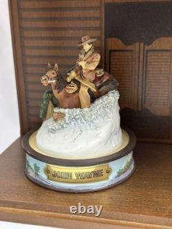 Lot Set Of 8 John Wayne Franklin Mint Hand Painted Sculptures Figures Display