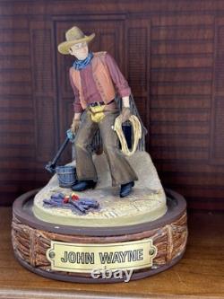 Lot Set Of 8 John Wayne Franklin Mint Hand Painted Sculptures Figures Display