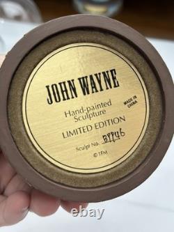 Lot Set Of 8 John Wayne Franklin Mint Hand Painted Sculptures Figures Display