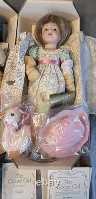 Lot of 4 Franklin Mint Heirloom Fairytale Collection Dolls by Carol Lawson