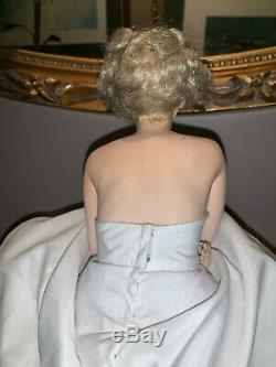 Love Marilyn Monroe Franklin Mint Porcelain Portrait Doll & Satin Seat