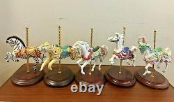 Lynn Lupetti Carousel Horse Animal Figurines Franklin Mint Lot of 5 Limited Ed