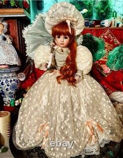 MARYSE NICOLE Franklin Mint Lady Caroline Porcelain Doll 20 all porcelain 1990