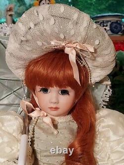 MARYSE NICOLE Franklin Mint Lady Caroline Porcelain Doll 20 all porcelain 1990