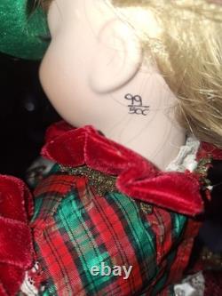 MARYSE NICOLE Lady Bethany Franklin Mint Full porcelain Christmas Doll 24 Vint