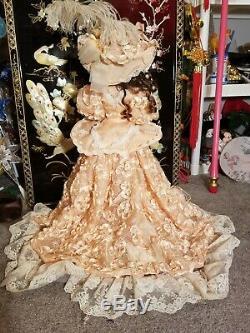 MARYSE NICOLE PEACH BLOSSOM Franklin Mint Heirloom porcelain Victorian Doll 20