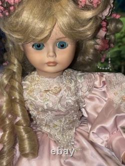 MARYSE NICOLE Pink Princess Franklin Mint porcelain Valentine Doll 20 MIB