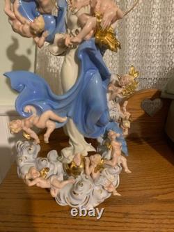 MARY QUEEN OF HEAVEN STATUE WithANGELS LIMITED EDITION FRANKLIN MINT