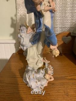 MARY QUEEN OF HEAVEN STATUE WithANGELS LIMITED EDITION FRANKLIN MINT