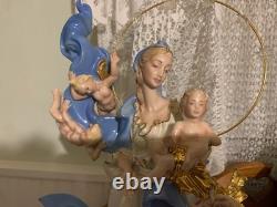 MARY QUEEN OF HEAVEN STATUE WithANGELS LIMITED EDITION FRANKLIN MINT