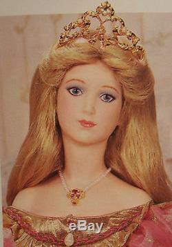 MIB FRANKLIN MINT CINDERELLA 19 Porcelain DOLL +COA Gerda Neubacher