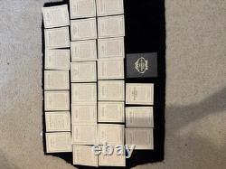 MINT Complete 1985 Franklin Mint The Woodmouse Family Set 25 Mice Display COA