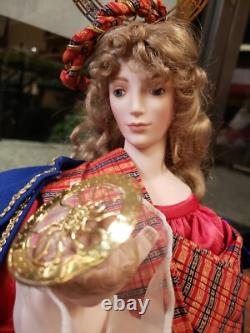 Madonna Of The Magnificat and Child Porcelain Doll 1988 Franklin Mint