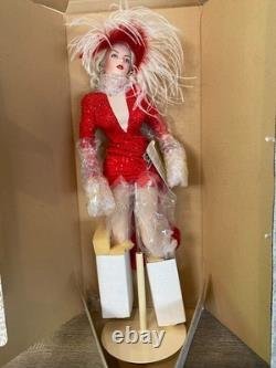 Marilyn Monroe Franklin Mint Porcelain Doll Gentlemen Prefer Blondes Red Dress