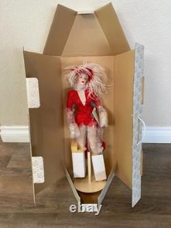 Marilyn Monroe Franklin Mint Porcelain Doll Gentlemen Prefer Blondes Red Dress