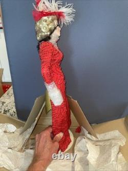 Marilyn Monroe Franklin Mint Porcelain Doll Gentlemen Prefer Blondes Red Dress