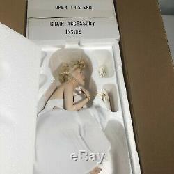 Marilyn Monroe Franklin Mint Porcelain Portrait Doll & Satin Seat