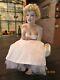 Marilyn Monroe Franklin Mint Porcelain Portrait Doll with Satin Bench EUC