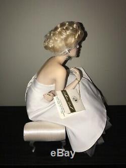 Marilyn Monroe Franklin Mint Porcelain Portrait Love Marilyn Doll withBench