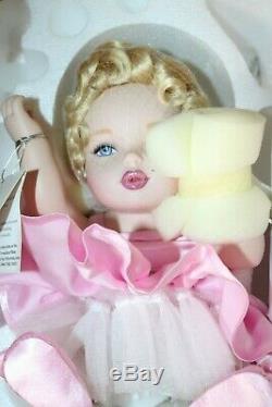 Marilyn Monroe Porcelain Doll Baby In Pink Dress Franklin Mint NEW in Shipper