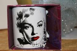 Marilyn Monroe Porcelain Franklin Mint Doll Light Blue Shimmery Dress withFREE MUG