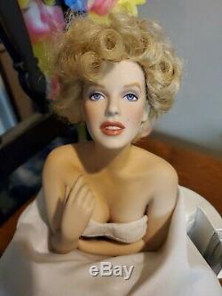 Marilyn monroe porcelain doll With Bench