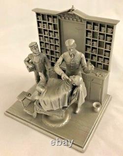 Metal Pewter 4X5 BARBER SHOP Franklin Mint Statute Figurine