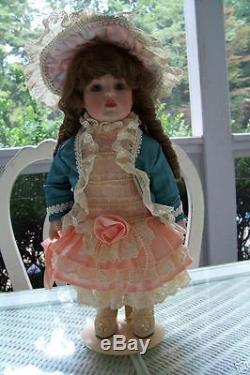 Mib 1994 Franklin Mint Porcelain Doll 16'' Bebe Bru Signed By Maryse Nicole