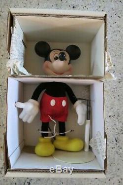 Mickey Mouse Heirloom Dolls Franklin Mint Premier Edition Porcelain Head Box Sta