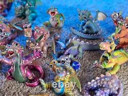Mood Dragons Franklin Lot Of 22 Figurines All Different Fantasy Dragon READ DESC