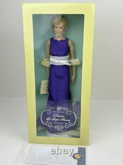 NEW Franklin Mint Princess Diana Doll Porcelain Doll Purple Gown NRFB 16in