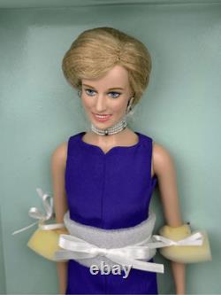 NEW Franklin Mint Princess Diana Doll Porcelain Doll Purple Gown NRFB 16in