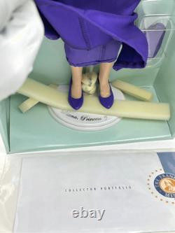 NEW Franklin Mint Princess Diana Doll Porcelain Doll Purple Gown NRFB 16in