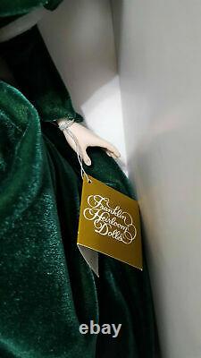 NEW Franklin Mint Scarlett O'Hara Gone With the Wind Golden Tribute Porcelain Doll