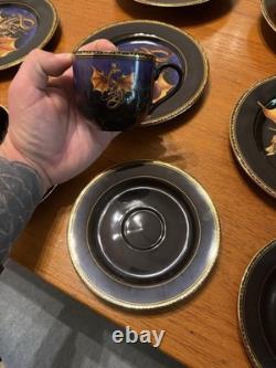 NEW RARE 20 Piece 4 Place Settings Franklin Mint Dragon Dynasty Dinnerware Gold