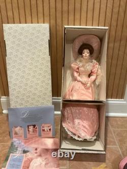 NIB Franklin Mint GIBSON GIRL BRIDESMAID Porcelain Doll withStand